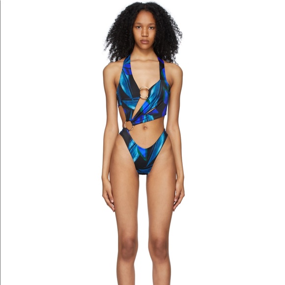 Other - Louisa Ballou Black&Blue Wax One-Piece Swimsuit